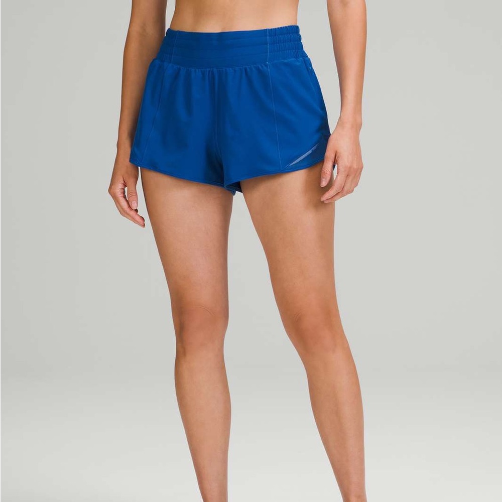 NWOT lululemon HR Hotty Hot 2.5” inseam size 8 symphony blue